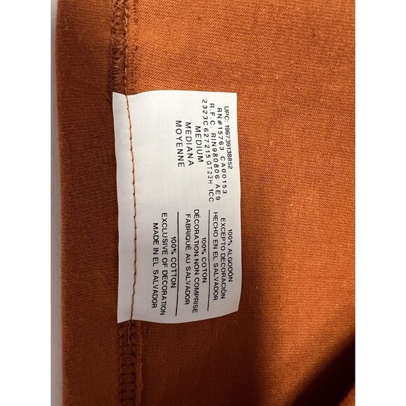 Champion Mens C Logo Classic T-Shirt~Size Medium~Burnt Orange Graphic Tee L9 06 - Picture 8 of 9